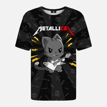 Футболка чоловіча Mr. Gugu & Miss Go Metallicat Tsh2313 XL Чорна (5903845341626)