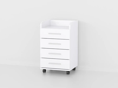 Тумбочка на коліщатках Forte Vilda 664x400x356 Білий