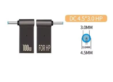 Перехідник адаптер USB Type-C - 4.5*3.0 mm для HP, PD трігер до 100W, перетворювач для ноутбуків, зарядного пристрою