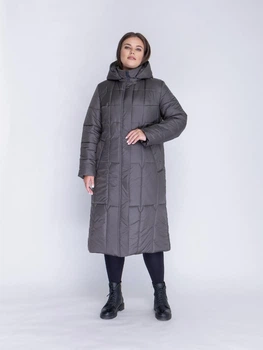 Жіноче зимове пальто великого розміру UF-fashion ЛР-177-1 64 сірий