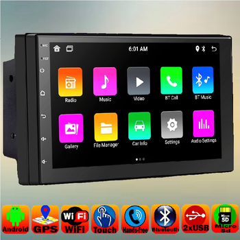 Автомагнітола сенсорна 2din 7" Android GPS Wifi Bluetooth 7023 4 Ядра (коротка)