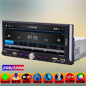 Автомагнітола 1din 6.9 GPS WiFi USB SD Bluetooth Android 2/32Gb 6280A