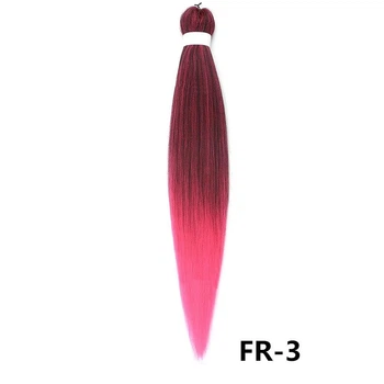 Канекалон Easy Braid омбре черный розовый малиновый Длина 65см Вес 90 грам Низкотемпературный 100-150°С FR-3
