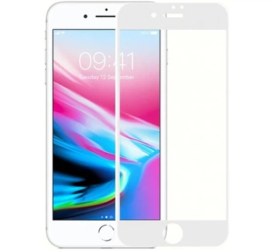 Защитное стекло 5D на весь экран для iPhone 6/6s/7/8/SE/ SE 2020 Белое