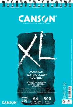 Альбом для акварели на спирали Canson XL A4 21x29.7 см 300г/м2 30 листов среднее зерно (3148950074959)