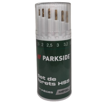 Набір свердел для металу Parkside Set de Forets HSS 11 шт (117079)