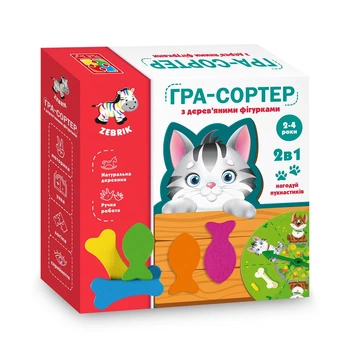 Развивающая игра сортер Накорми пушистиков (укр) ZB2002-07 Vladi Toys