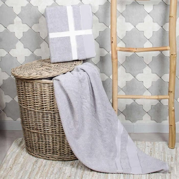 Простирадло махрове 200*220 3912_svitlo_sirijj Aisha Home Textile