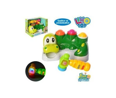 Игра крокодил 28 см стучалка молоток шарики музыка звук свет M5475 Bambi