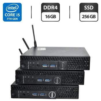 Неттоп Dell OptiPlex 3050 USFF / Intel Core i5-7500T (4 ядра по 2.7 - 3.3 GHz) / 16 GB DDR4 / 256 GB SSD / Intel HD Graphics 630 / Wi-Fi / Windows 11 Pro / Блок живлення б/в
