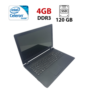 Ноутбук Lenovo Ideapad 100-15 / 15.6" (1366x768) TN / Intel Celeron N2840 (2 ядра по 2.16 - 2.58 GHz) / 4 GB DDR3 / 120 GB SSD / Intel HD Graphics / WebCam б/у