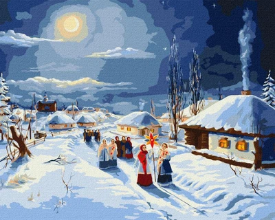 Картина по номерам - Рождественские колядки ©ArtAlekhina Идейка 40х50 см (KHO4959)