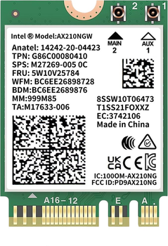 Karta sieciowa Intel Wi-Fi 6E AX210 M.2 2230 (AX210.NGWG.NV)