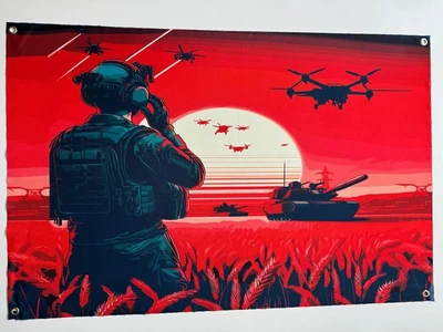 Флаг баннер Штурм на люверсах 1000х700 мм