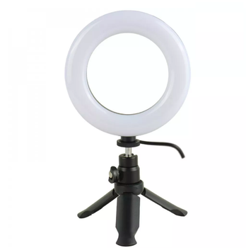 Кольцевая LED лампа для селфи светодиодная от USB 16 cm 6" штатив Earldom ET-ZP29