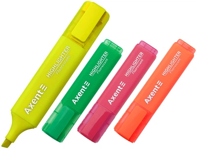 Набор маркеров Axent Highlighter 1-5 мм Неоновых 4 цвета (2537-40-A)