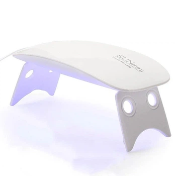 Лампа для маникюра ногтей гель лаком, гелем SUNUV mini USB 6W UV/LED белая