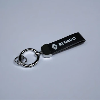Брелок для автомобильных ключей экокожа и метал Renault