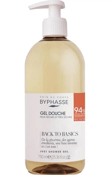 Гель для душа Byphasse Just Shower Gel Back To Basics Dry And Very Dry Skin 750 мл