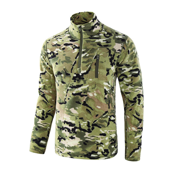 Флисовая тактическая кофта мужская Lesko A973 Camouflage CP L