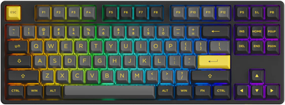 Клавиатура беспроводная AKKO 5087B Plus V3/с подсветкой/желтые переключатели Черная УКР 285617