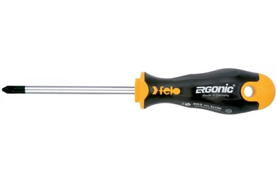 Отвертка слесарная Felo PH2х100х106 мм Ergonic, крестовая, CrMoV сталь, хромированная 40220310 (11046)
