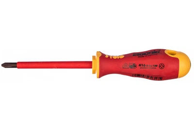 Отвертка высоковольтная Felo Ergonic H2х100х106 мм, PlusMinus 1000 В, CrMoV сталь 41620390 (11083)
