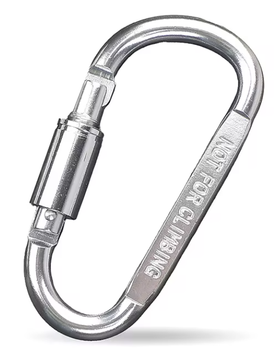 Карабин с муфтой Solve Aluminum Carabine Белый до 100 кг алюминиевый сплав Screwlock KT7000801