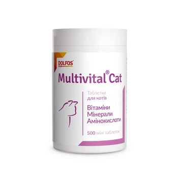 Вітамінно-мінеральний комплекс для котів Dolfos Multivital Cat 500 табл