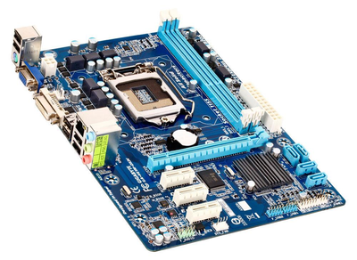 Материнская плата Gigabyte GA-H61M-DS2V, Intel H61, s1155, mATX БУ