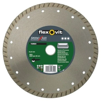 Круг алмазный Flexovit 180х2,6х22,2 мм SPEEDOFLEX TURBO сегмент 10 мм кирпич черепица камень огнестойкие материалы 70184623379 (13887)