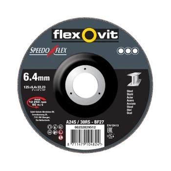Круг зачистной по металлу 230х6,4х22,2 мм A 24/30 RS-BF27 SPEEDOFLEX 6650 об/мин 66252829257 (13912)