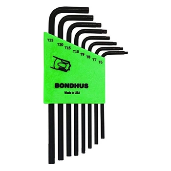 Набір ключів Bondhus TORX з отвором 8 шт TR6/ТR7/ТR8/TR9/TR10/TR15/TR20/TR25 (15049)