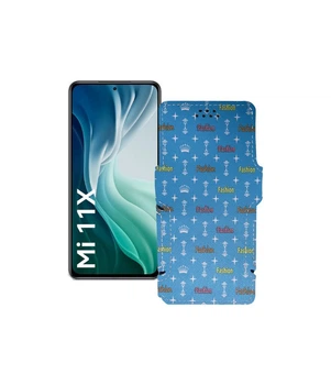 Чохол-книжка з екошкіри для телефону Xiaomi Mi 11x 2021 Фешн синій
