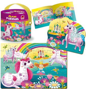 Maxi puzzle Roter Kafer 2 w 1 Jednorożce w tubie 63 elementy RK1080-03 (5903858960302)