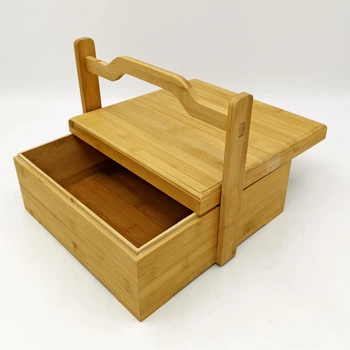 Корзина для пикника из дерева Теколут ваниль (КПН-001202)