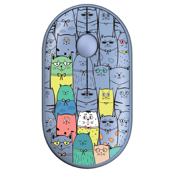 Миша 2E MF300 PETS:CATS Silent WL BT, синій