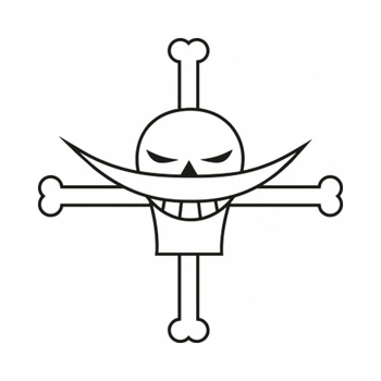 Наклейка на Авто / Мото / Витрину на Стекло Кузов " Аниме - Ван Пис - Белоус лого - One Piece " любой цвет