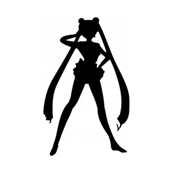 Наклейка на Авто / Мото / Витрину на Стекло Кузов " Аниме - Сейлор Мун - силуэт - Sailor Moon " любой цвет