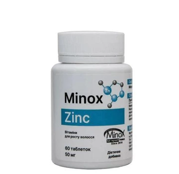 Цинк Minox для волос, бороды и кожи лица 50 мг, 60 таблеток