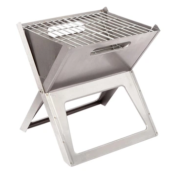 Гриль угольный складной Bo-Camp Notebook/Fire Basket Compact Silver из нержавеющей стали