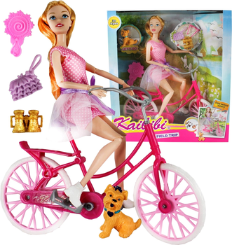 Lalka Sabi Toys Jazda na rowerze ze zwierzakiem 27 cm (5901384730031)