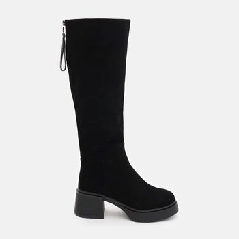 Женские зимние сапоги замшевые Allshoes 22BG518-K92-015 37 23.5 см Черные (ROZ6501020982)