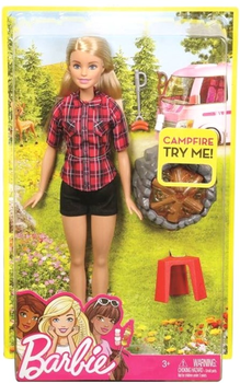 Lalka Mattel Barbie Blonde Camping 30 cm (0887961463736)