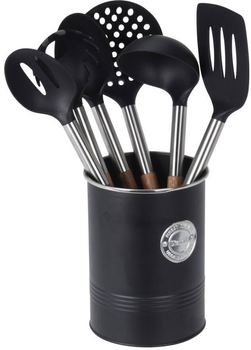 Набор кухонных принадлежностей Excellent Houseware из 6 предметов в металлической подставке (8719987472299)