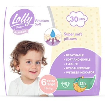 Подгузники Lolly Premium Soft 6 (16+ кг) 30 шт (4820174981068)