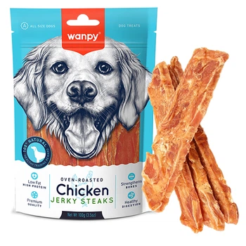 Ласощі для собак Wanpy Chicken Jerky Steaks філе куряче в\'ялене (CA-03H)