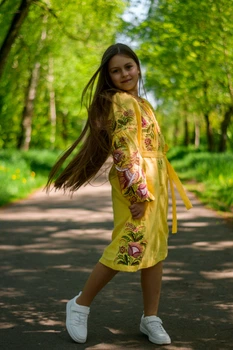 Сукня на дівчинку Vyshyvanka Птаха 116 жовта 4354