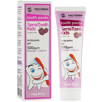 Зубная паста Протикариозная FrezyDerm SensiTeeth Для детей 3-6 лет (500 ppm) (Вкус - Ягодный) (50 мл.)