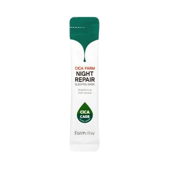 Успокаивающая ночная маска для лица с центеллой Farmstay Cica Farm Night Repair Sleeping Mask 4 ml